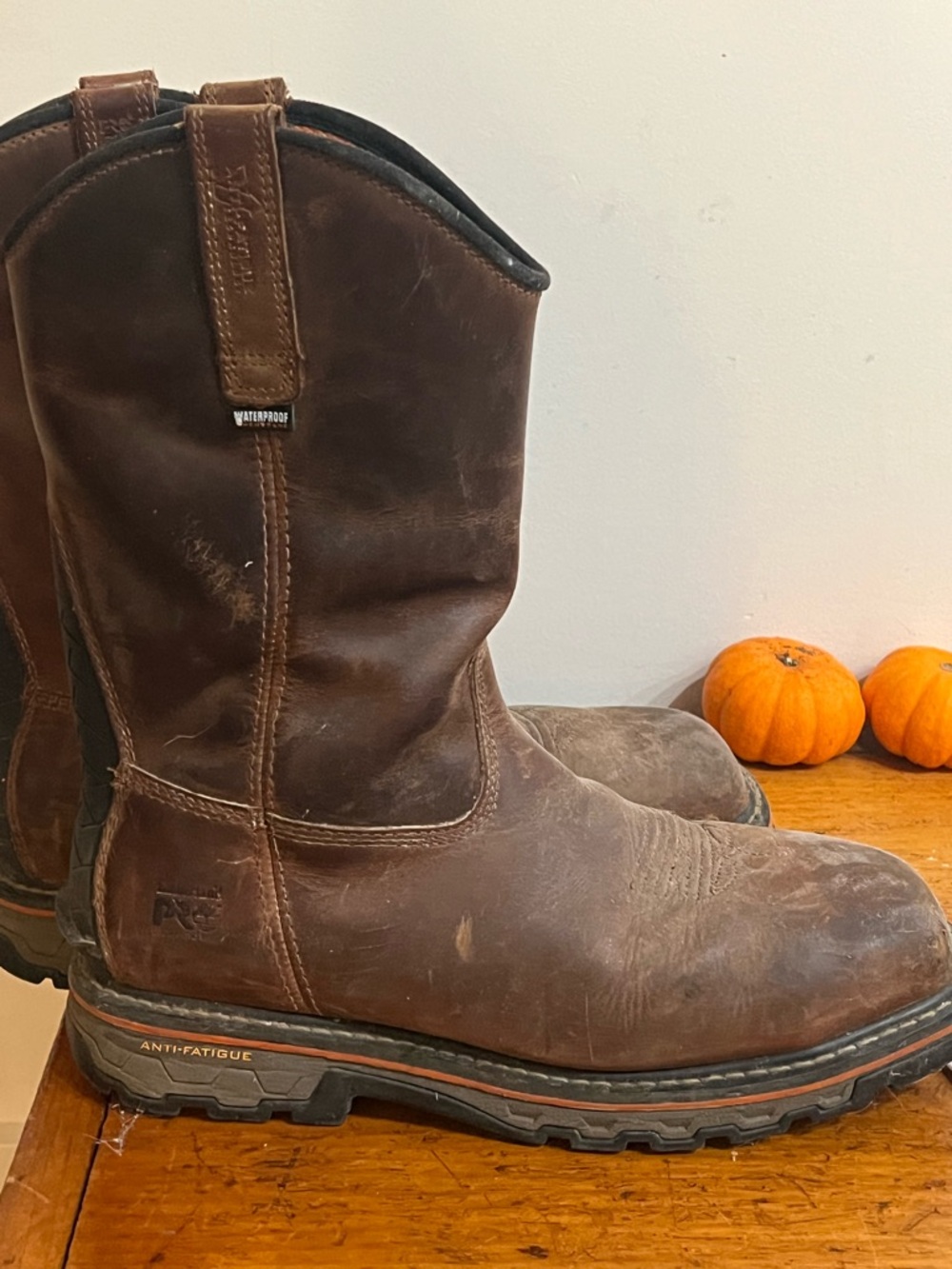 Timberland PRO Brown Leather Cowboy Work Boots